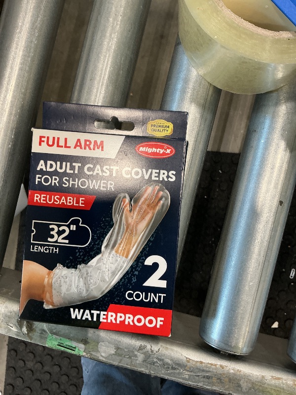 Photo 1 of 100% Waterproof Cast Covers for Shower Arm - Tight Seal - 2pk Adult Reusable Cast Protectors - Full Arm Bag Sleeves for Wounds Care - After Surgery Shower Bag for Hand, Wrist, Elbow, Forearm