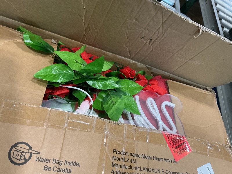 Photo 1 of *PARTIAL SET - See Clerk Notes*
LANGXUN Large Size Metal Balloon Arch Kit, Wedding Heart Arch Stand, Love Balloon Column Arch Frame for Wedding, Bridal, Valentine's Day, Engagement and Birthday Party Supplies (Gold)