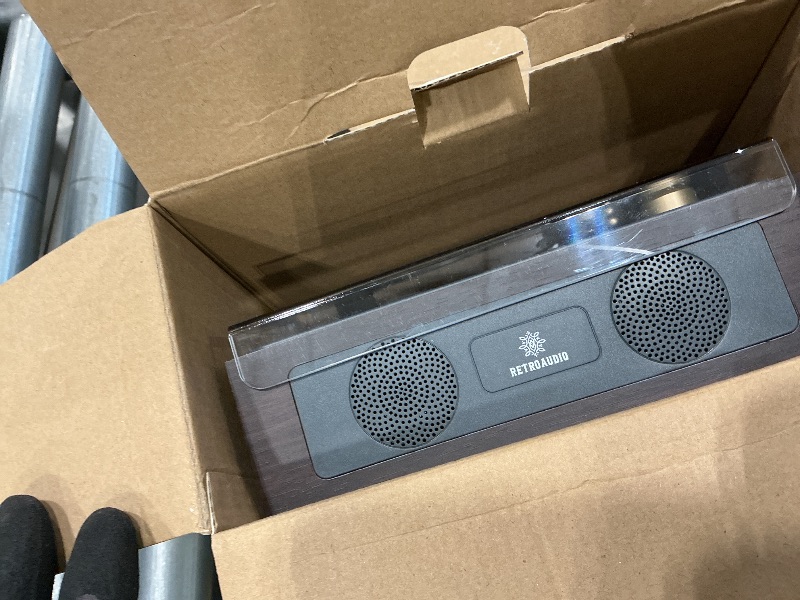 Photo 1 of **MISSING PARTS/check clerk comments**
CD Player with Built-in Speakers Bluetooth Retro Portable CD Players for Home Music Player with Remote Control Headphone Jack Walnut Brown