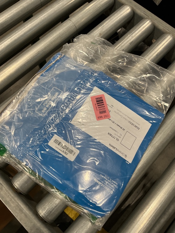 Photo 1 of ***VERY USED*** OnlineLabels 8.5" x 11" Full Sheet Sticker Paper – Permanent Adhesive, White Matte – Works With Cricut & Silhouette – for Inkjet & Laser Printers – Pack of 25 Sheets OL177WX