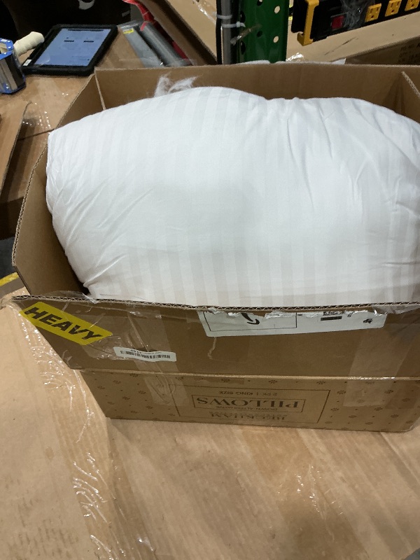 Photo 1 of **MAJOR DAMAGE**
Beckham Hotel Collection Bed Pillows King Size Set of 2 - Down Alternative Pillow for Back, Stomach or Side Sleepers