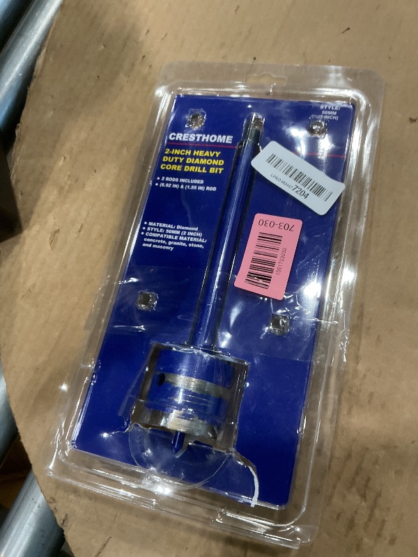 Photo 1 of *UNTESTED*
2-Inch Diamond Core Drill Bit – Heavy Duty Diamond Hole Saw for Tile, Concrete, Granite & Stone – Laser Welded Core Drill Bit for Wet/Dry Use – Premium Tile Hole Saw for Marble & Brick