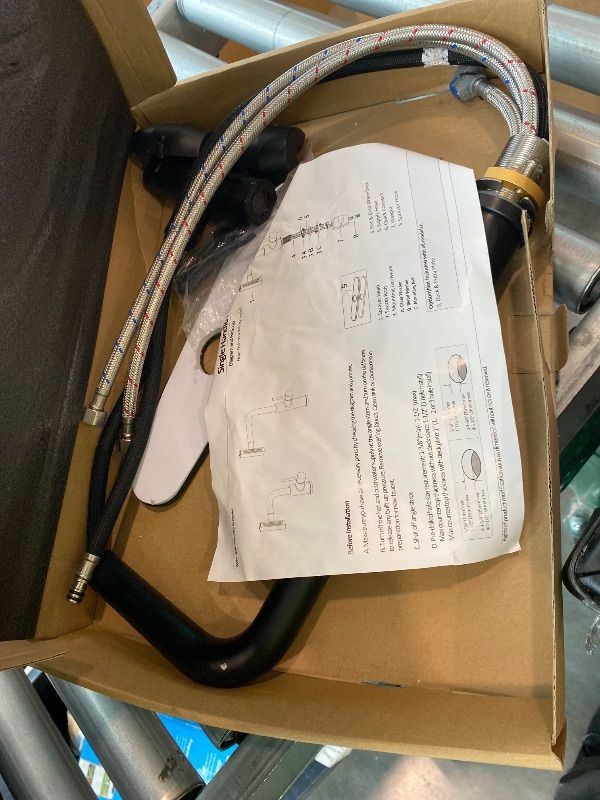 Photo 1 of *MISSING PARTS*
FROPO Black Kitchen Faucets with Pull Down Sprayer,High Arc Waterfall Kitchen Faucet, 4 in 1 Stainless Steel Single Lever Handle Kitchen Faucets with 4 Modes, Commercial Utility Kitchen Sink Faucet