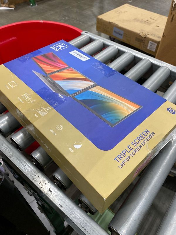 Photo 1 of *USED*
KEFEYA 15.6" Laptop Screen Extender, Includes Power Bank, FHD 1080P IPS Triple Laptop Monitor Extender for 13-17" Laptops, Plug & Play with HDMI/USB-A/TYPE-C/Hub, Compatible with Windows, Mac, Android