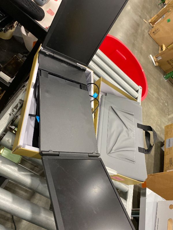 Photo 1 of *USED*
KEFEYA 15.6" Laptop Screen Extender, Includes Power Bank, FHD 1080P IPS Triple Laptop Monitor Extender for 13-17" Laptops, Plug & Play with HDMI/USB-A/TYPE-C/Hub, Compatible with Windows, Mac, Android