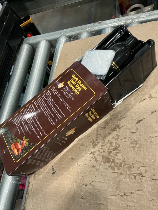Photo 1 of *MINOR DAMAGE - USED*
KAISASA Dark Brown Hair Dye Shampoo 3 in 1?Argan Herbal Hair Color Shampoo Covers Gray Hair for Women and Men (16.9 fl.oz Dark Brown)