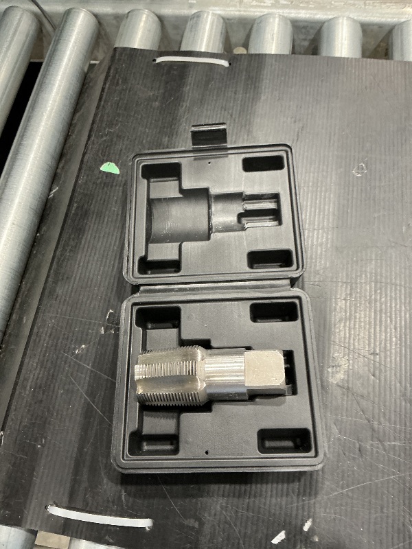 Photo 1 of 1-1/4"-11-1/2 NPT Pipe Tap Set, Precision Carbon Steel Taps Tool, Metric and Standard for Clean and Re-thread Damaged or Jam Pipe Threads in with Durable Plastic Case