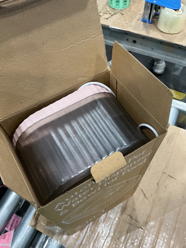 Photo 1 of *MINOR DAMAGE - USED*
Marchul Cat Water Fountain and Stainless Steel Food Bowl, 100oz/3L Super Quiet Automatic Pet Water Dispenser with Smart Pump and 3 Replacement Filters for Cats and Small Dogs, Pink