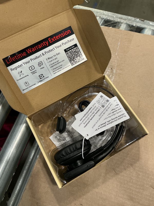 Photo 1 of *MINOR DAMAGE - USED*
Trucker Bluetooth Headset, Wireless Headset with Mic for Work, Upgraded V5.3 Dual Noise Cancelling Microphones, Mute Button, Multipoint, 53H Battery, for Truck Drivers, Work from Home Office Phone