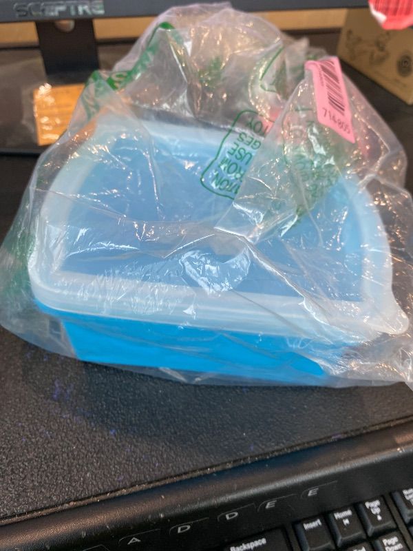 Photo 1 of ***MISSING ONE*** Silicone Freezer Tray With Lid - Silicone Freezer Molds 2-Pack For meal prep & freezing of various sauces and other dishes