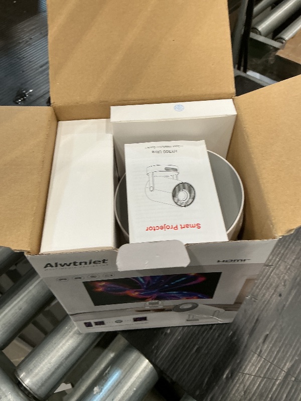 Photo 1 of ?Electric Focus?Mini Projector with WiFi 6 and Bluetooth 5.4, Smart Portable Projector 4k Support, 5W Soundbase Speaker, Auto Keystone 180° Rotation, Home Outdoor Movie Proyector HY300Ultra