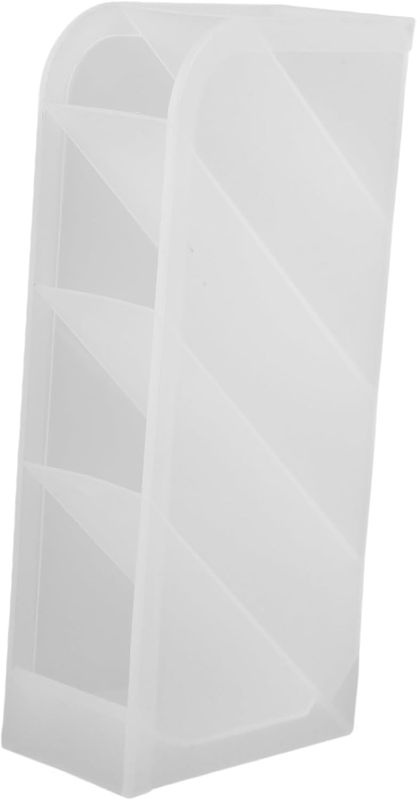 Photo 1 of **RETAIL: $9.99**
ARTIBETTER Multi Grid Slanted Pen Holder Desk Organizer with Adorable Girl Ornament Desktop Storage for Pens Rulers Makeup Tools Home and Office Decor Student