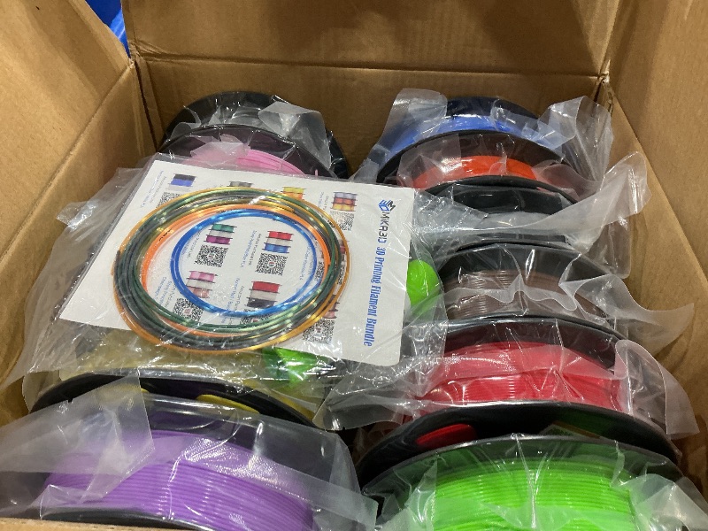 Photo 1 of 1.75mm 3D Printer Normal PLA Filament 12 Bundle, Most Popular Colors, 500g per Spool, 12 Spools Pack, Total 6kgs Material with One Bottle of 3D Printer Stick Tool Mika3D