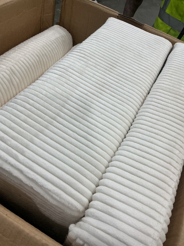 Photo 1 of *MISSING PARTS - See Clerk Notes*
Fahomiss Modular Compressed Sectional Sofa Set – Velvet Corduroy Upholstery, Convertible Couch with Cup Holders and Pillows for Living Room, Beige