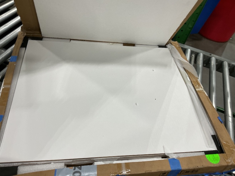 Photo 1 of *USED*
SmartStandard 36in x 84in Sliding Barn Door with 6.6FT Barn Door Hardware Track Kit & Handle, Waterproof PVC Surface, Pre-Drilled Holes Easy to Assemble, White, Solid, MDF, 3 Panel