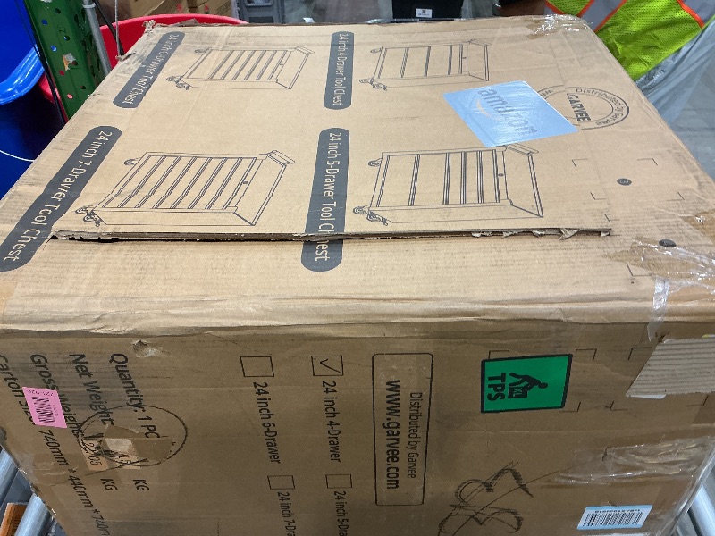 Photo 1 of *USED*
Garvee Rolling Tool Chest, 4 Drawers Tool Storage Cabinet, Toolbox with Wheels, Portable Tool Cabinet Organizer with Locking System & Drawer Liners, Tool Storage Cart for Garage, Workshop, Black