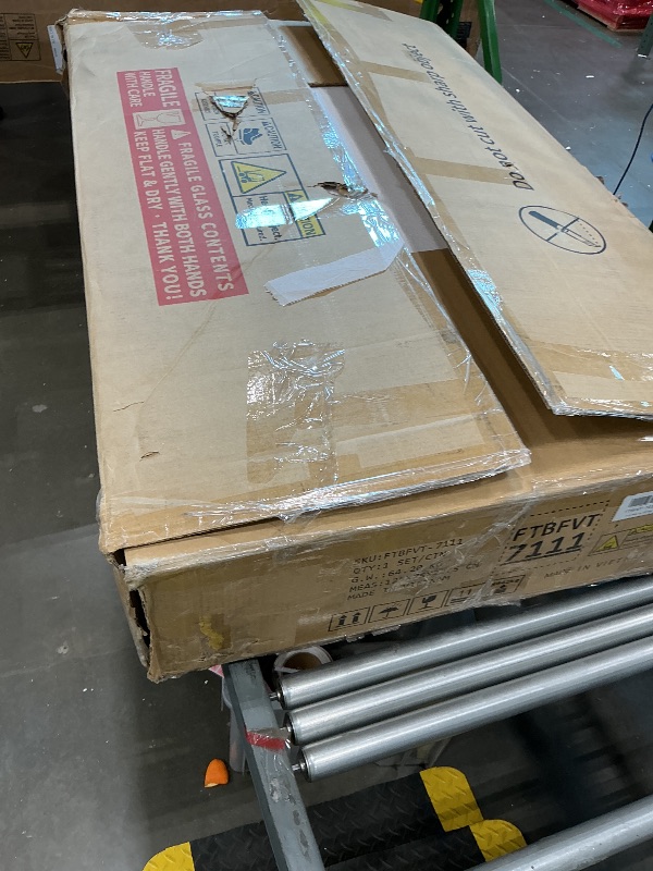 Photo 1 of *USED*
DWVO White Vanity Desk with Mirror: Makeup Table with Power Outlets & 8 Drawers 3-Mode LED Mirror, Storage Stool for Dressing Room