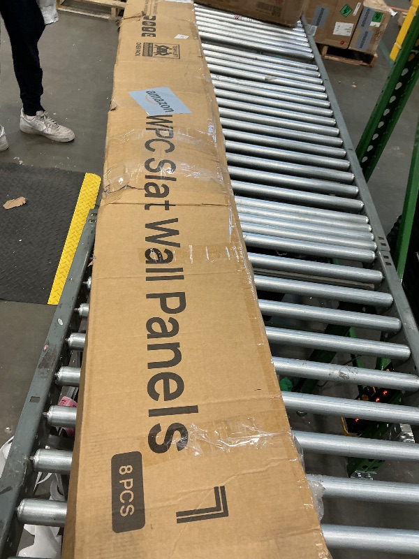 Photo 1 of *USED*
LARWORKS WPC Slat Wall Panels 8 Pack 96" x 8.2", Waterproof Fluted Wall Paneling, Accent 3D Wall Panel for Wall Decor, Bathroom, Bedroom, Office - Widen High Grille Black (Cover Approx.44 sq.ft)