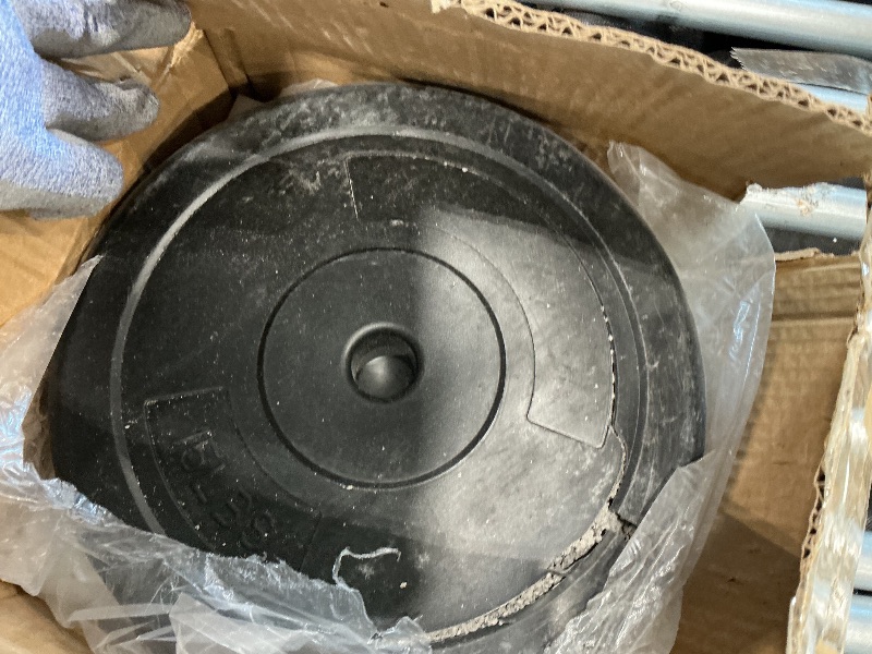 Photo 1 of **MAJOR DAMAGED/check clerk comments**
Fitvids Vinyl Standard 1-Inch Plate Weight Plate for Strength Training and Weightlifting,