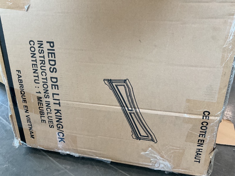 Photo 1 of *white* Signature Design by Ashley Realyn Traditional Upholstered Panel Bed with Tufted Design, Foundation or Box Spring Needed, King, Beige