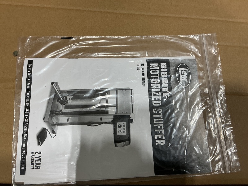 Photo 1 of ***FINAL SALE*** LEM Products Big Bite Motorized 30 Pound Capacity Stainless Steel Sausage Stuffer with Removable Cylinder, 0.5 HP