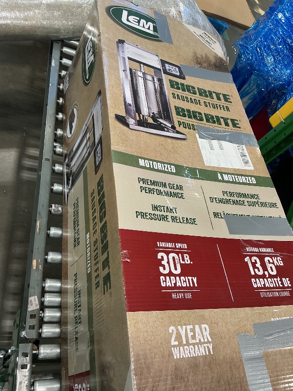 Photo 1 of ***FINAL SALE*** LEM Products Big Bite Motorized 30 Pound Capacity Stainless Steel Sausage Stuffer with Removable Cylinder, 0.5 HP