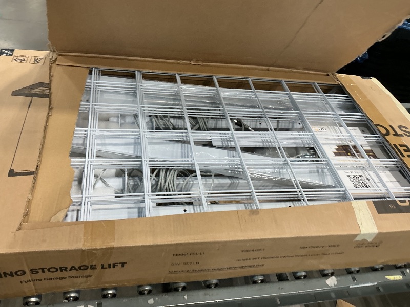 Photo 1 of ***FINAL SALE*** Garage Ceiling Storage Racks – 4x8 FT Overhead Garage Storage Rack with Safety Lock, Heavy-Duty Ceiling Mounted Lift System and Storage Organizer, Ideal for Maximizing Overhead Space, 325 lbs Capacity