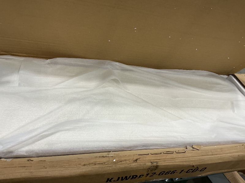 Photo 1 of ***FINAL SALE*** KISLOT Wood Bed Frame with Upholstered Headboard, Mid-Century Boucle Fabric Platform Modern Bed Mattress Foundation Noise-Free No Box Spring Needed Easy Assembly