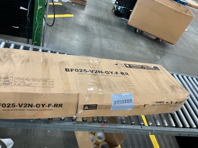 Photo 1 of **MISSING PARTS/check clerk comments**
Bed Frame Full Size with Drawers and Charging Station, Upholstered Platform Bed with Storage Headboard and LED Light, Heavy Duty Metal Frame Support, No Box Spring Needed, Noise Free, Grey