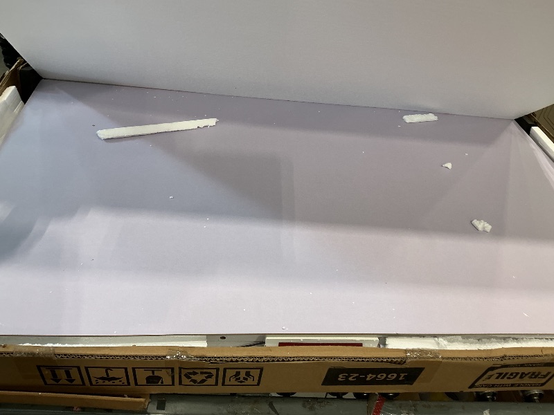 Photo 1 of **Missing Parts**Boahaus Amelia Large Makeup Vanity Desk with Dimmable LED, 2 Bluetooth Speakers, USB Type C & Type A, 110 V Power Outlet, 11 Drawers, Crystal Knobs, Premium White