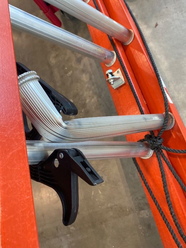 Photo 1 of **MAJOR DAMAGE**
Louisville Ladder 10-Foot Fiberglass Step Ladder, 300-Pound Load Capacity, Type IA, FS1510