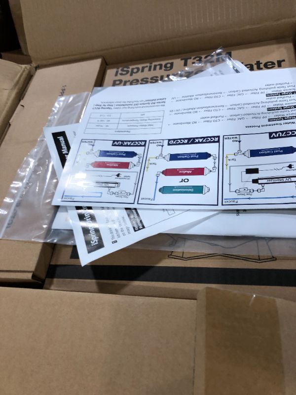 Photo 1 of ***BROKEN INLET WATER FILTER*** iSpring RCC7AK-BLK, NSF/ANSI 58 Certified, Alkaline 6-Stage Reverse Osmosis System with Stylish Black RO Faucet, pH+ Remineralization RO Water Filter System Under Sink