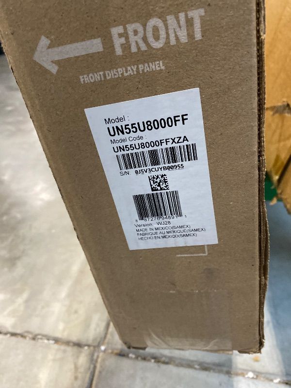 Photo 1 of **MAJOR DAMAGE - See Clerk Notes**
Samsung 55-Inch Class Crystal UHD U8000F 4K Smart TV (2025 Model) Endless Free Content, Crystal Processor 4K, MetalStream Design, Knox Security, Compatible with Alexa