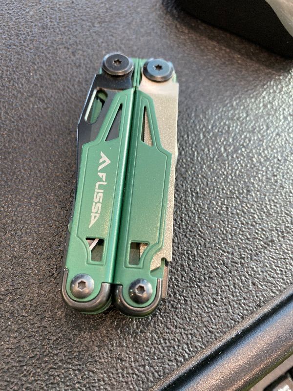 Photo 1 of ***MISSING CASE*** FLISSA Multitool, 15-in-1 Multi Tool Pocket Knife with Sheath, Stainless Steel EDC Multitool Pliers for Men, All-in-One Tools for Camping, Fishing, Survival