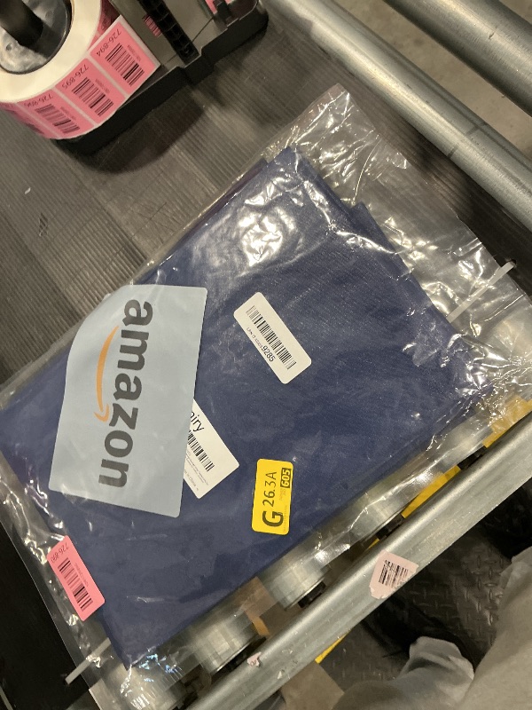 Photo 2 of Smiry Rectangle Tablecloth, Elastic Fitted Flannel Backed Vinyl Tablecloths for 4ft Folding Tables, Waterproof Wipeable Table Covers for Indoor, Outdoor, Picnic and Camping (Navy, 30"x48")