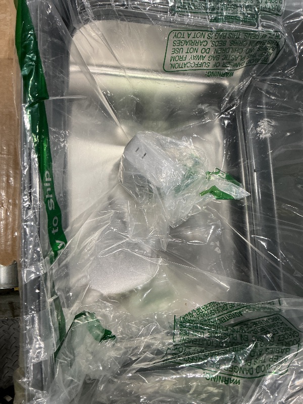 Photo 1 of Powools Stainless Steel Cat Litter Box, Metal Kitty Litter Box with Scoop, Anti-Leakage Top Entry, Non-Sticky, Easy to Clean, Grey, S (2 Pack)