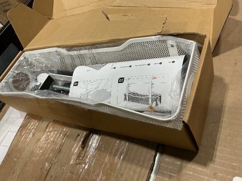 Photo 1 of [Upgraded] Under Desk Cable Management Large, Cinati 16" Cable Management Box for Table Thickness up to 3", Wire Cord Organizer with Clamp No Drill, No Damage to Desk (White)