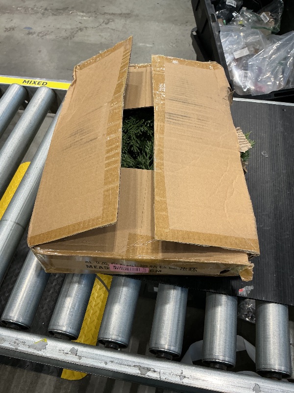 Photo 1 of Alupssuc 9FT Christmas Garland, Cedar Garland -Real Touch Artificial Greenery Cypress Pine Garland for Mantle Table Railing Fireplace Indoor & Outdoor Christmas Decoration