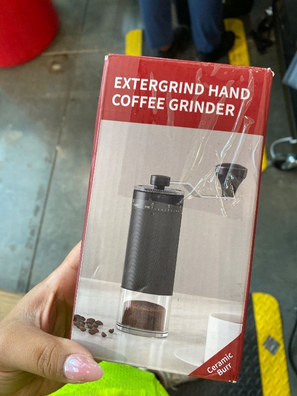 Photo 1 of *MINOR DAMAGE - USED*
Portable Manual Coffee Grinder with 40 Adjustable Settings,Hand Coffee Bean Mill with 30g Capacity & Crank for Travel Camping Office Home(Ceramic)