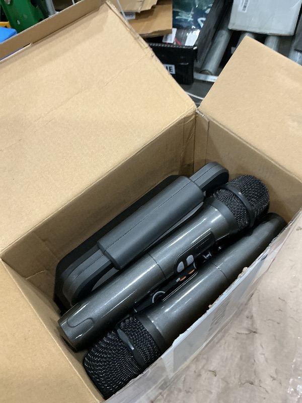Photo 1 of *MINOR DAMAGE - USED*
Karaoke Machine for Adults - Portable Bluetooth Karaoke Speaker with Two Wireless Microphones, PA System Speaker Supports TF Card/USB, AUX in, REC, Bass & Treble for Party/Meeting