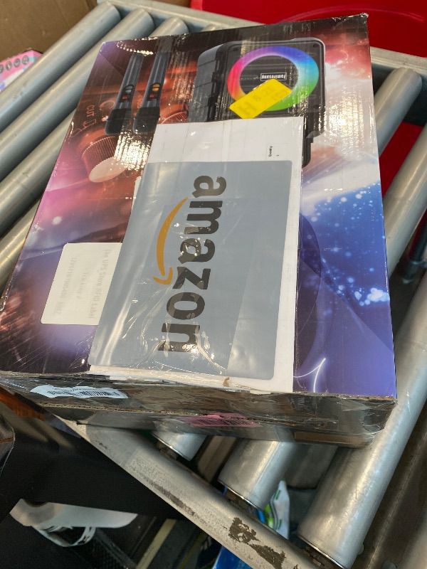 Photo 1 of *MINOR DAMAGE - USED*
Karaoke Machine for Adults - Portable Bluetooth Karaoke Speaker with Two Wireless Microphones, PA System Speaker Supports TF Card/USB, AUX in, REC, Bass & Treble for Party/Meeting