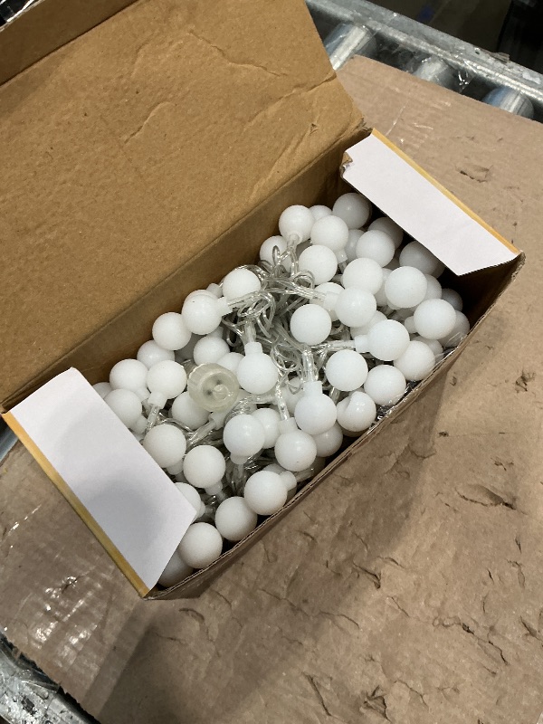 Photo 1 of 100ft Globe String Lights Indoor Outdoor Waterproof, 200 LED Christmas fairy Lights Plug in with Remote, Connectable Hanging Lights for Bedroom Classroom Camping Patio Wedding Garden Decor, Warm White