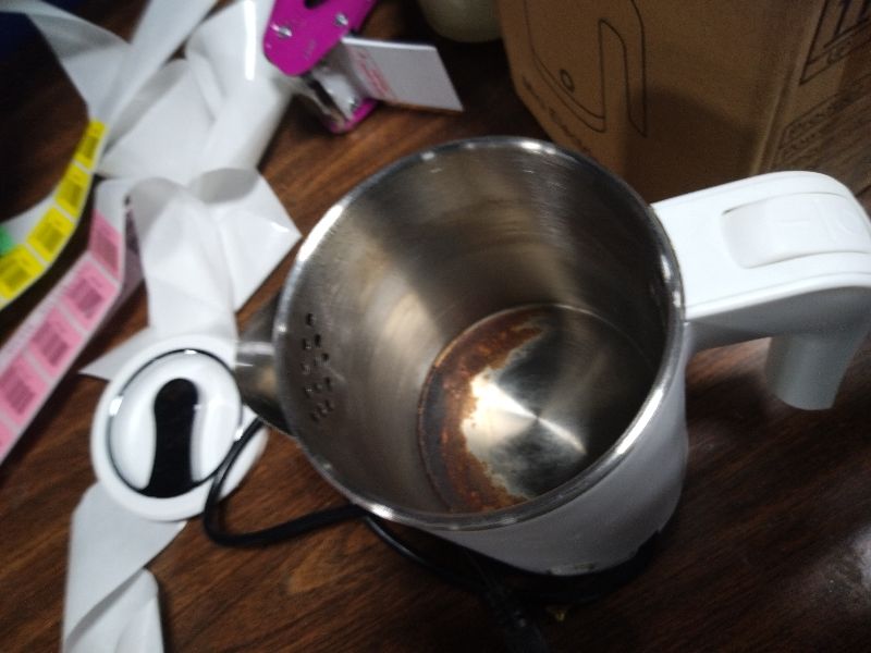 Photo 1 of 0.5L Small Portable Electric Tea Kettle Stainless Steel, Travel Mini Electric Coffee Kettle, Hot Water Boiler Heater for Business Trip, Camping, Travel, Office (Black)