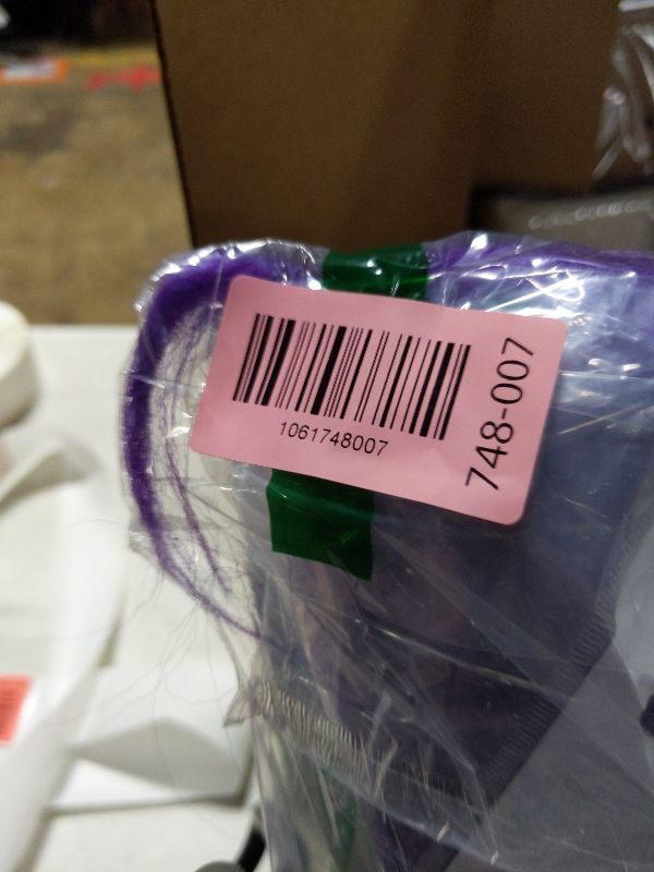 Photo 1 of 2 Pack Purple Ponytail Extension with Elastic Tie, 26 Inch Straight Sleek Hairpiece, Halloween Braid Wrap Around Braided Ponytail Extension(Purple)