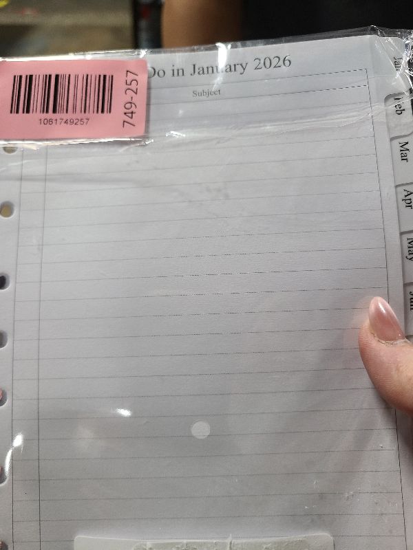 Photo 1 of 2026 Monthly Planner Refills, Two Pages Per Month,Jan 2026 to Dec 2026, A5 Size,5.8" x 8.25",7-holes punched,2026 planner inserts