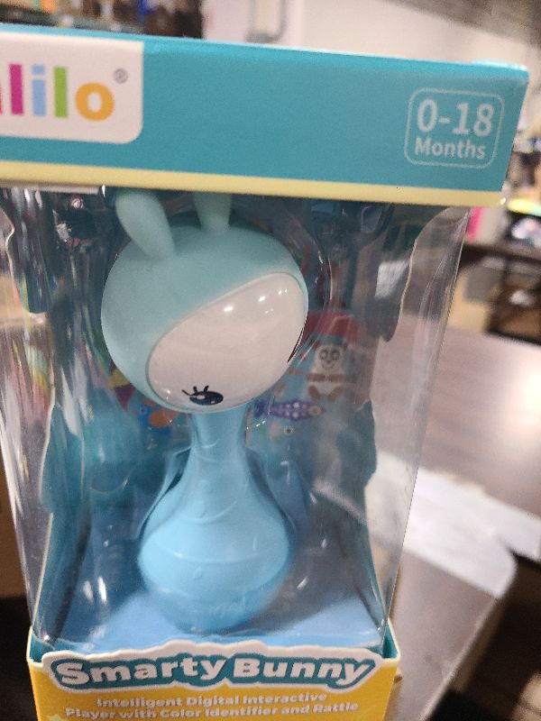 Photo 1 of alilo Smarty Bunny Baby Rattle Musical Light Up Toys, Infants Newborns Baby Toys 0-3-6-12-18-24 Months,1 Year Old Boy Girl Easter Gifts, 4 Music Modes and Color Recognition Function with 9 Color Card