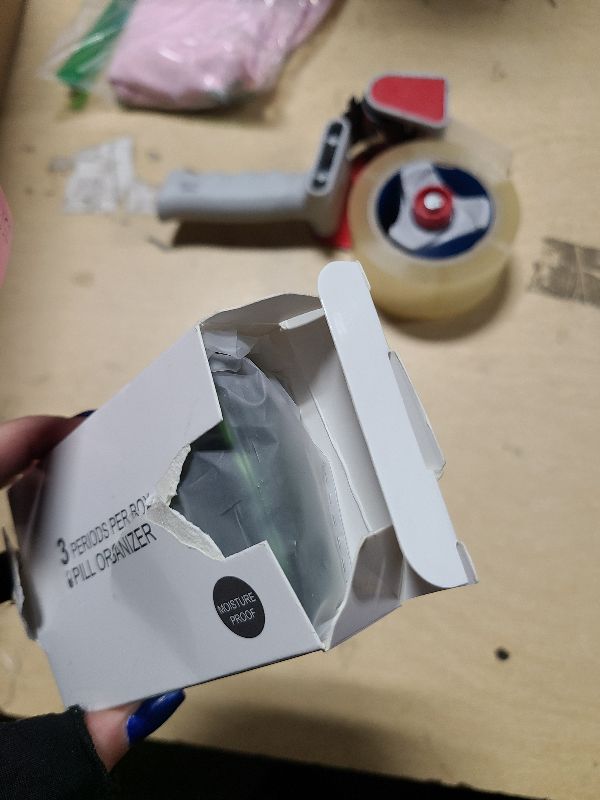 Photo 1 of 2 Pack 3 Compartment Small Pill Box, Moisture Proof Case, Travel Organizer for Pocket Purse, Daily Portable Medicine Vitamin Container, Fish Oil and Supplement Storage