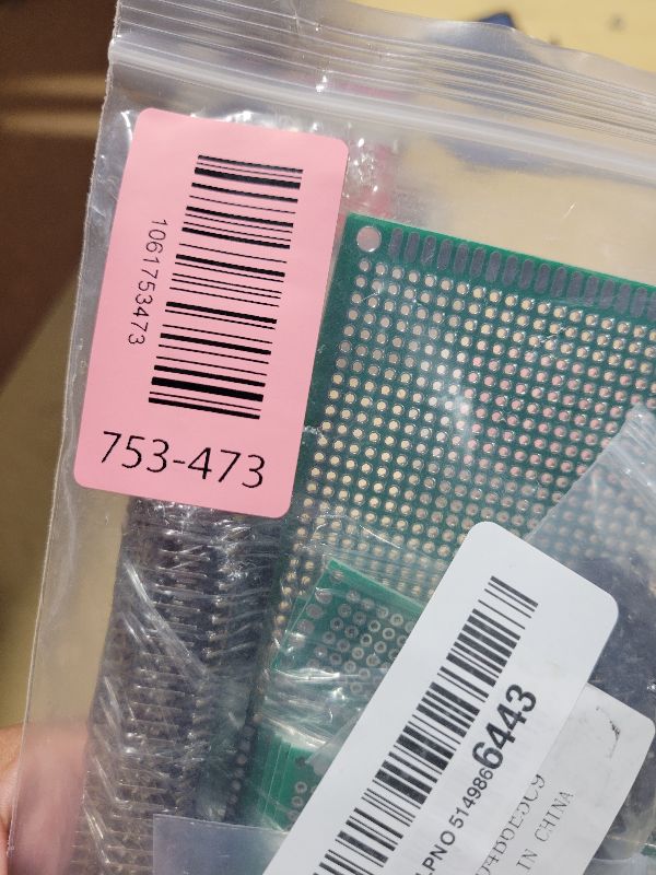 Photo 1 of 174-Piece PCB Circuit Board Prototype Kit, Double-Sided Perf Boards in 6 Sizes (Large, Medium, Small), Compatible with Arduino, Includes 40-Pin 2.54mm Male and Female Headers
