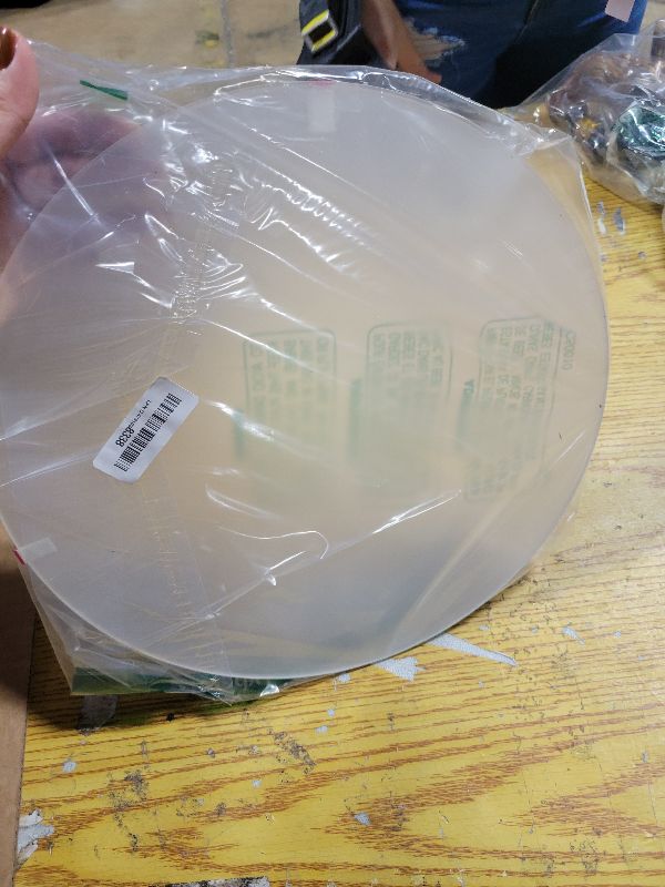 Photo 1 of 2 Pieces 1/8" Round Plexiglass Sheet, 14 Inch Diameter Clear Acrylic Circle, Round Cake Disk Acrylic Sheet, Plexiglass Table Top, Acrylic Backdrop