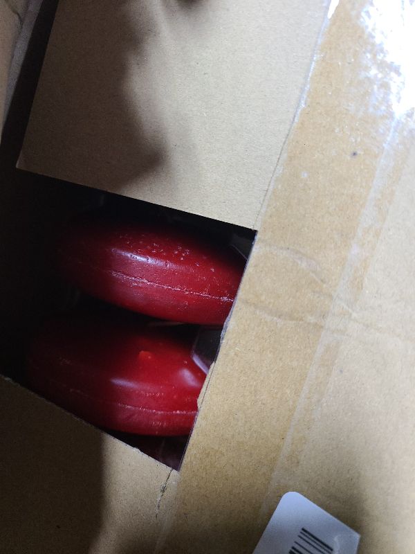 Photo 1 of 10 Hour Red Burgundy Floating Candles Large 3 Inch Unscented Dripless Pool Water Wax Candles for Vases, Centerpieces at Wedding, Party, Holiday, Set of 12